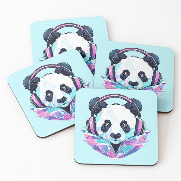Item preview, Lowpoly DJ Panda Blue And Purple designed and sold by SweetClicks123.
