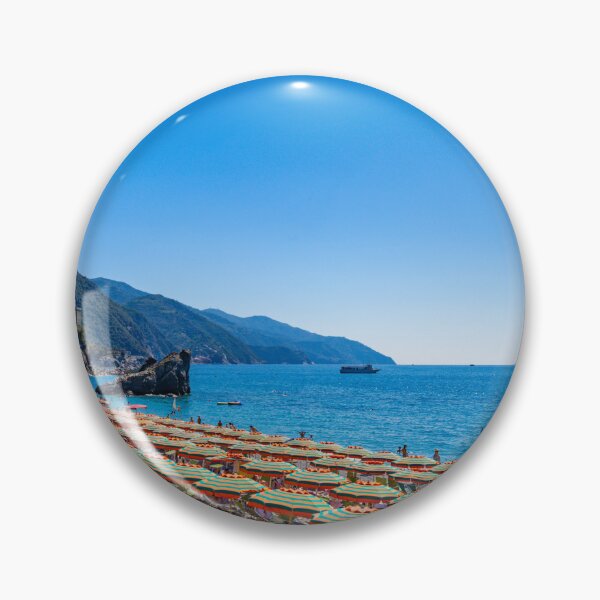 Item preview, The Beach at Monterosso al Mare designed and sold by Roselyn Shoko.