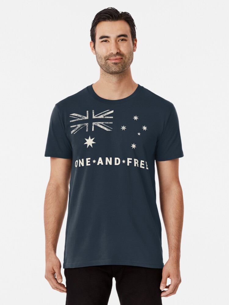Thumbnail 1 of 6, Premium T-Shirt, Australia: One And Free designed and sold by TheGoodSauce.