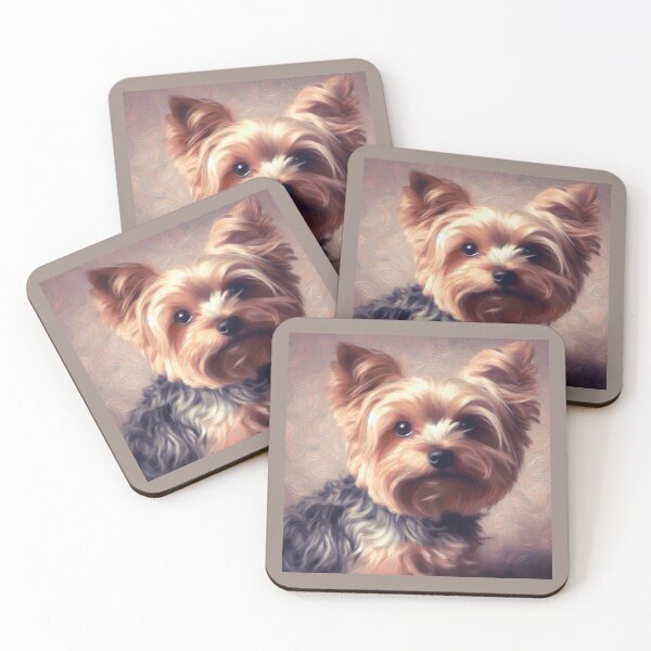 Item preview, Sitting Pretty - Yorkshire Terrier in Van Gogh Style, Yorkie Doggo designed and sold by Star-Fragment.