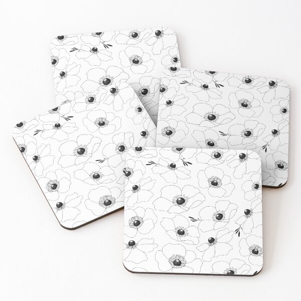 Item preview, Anemone Pattern in Black designed and sold by SusanEileenEvans.