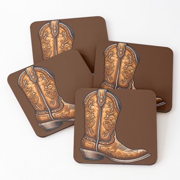 Item preview, Classic Brown Ornate Cowboy Boot Western Wear designed and sold by meganohm.