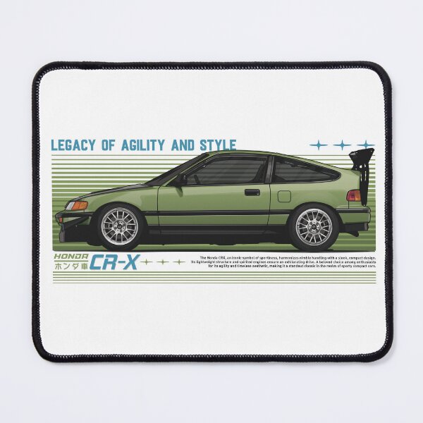 Item preview, Sleek CR-X Green Designs - Unique Artwork on Redbubble designed and sold by carvect-id.