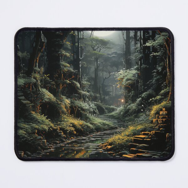 Item preview, Forest Stream Under Moonlight Sky designed and sold by Hartbecke.
