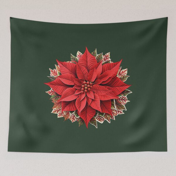 Item preview, Pretty Red Christmas Poinsettia designed and sold by DelynCreates.