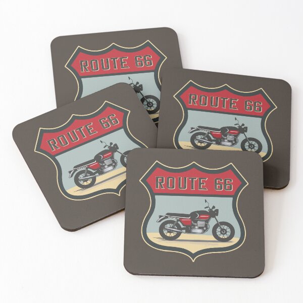 Item preview, Vintage Sign Route 66 with Motorcycle designed and sold by Foxalla.