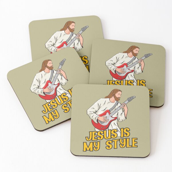 Item preview, Jesus Playing Electric Guitar designed and sold by ChristlikeMerch.