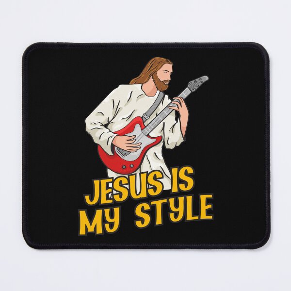 Item preview, Jesus Playing Electric Guitar designed and sold by ChristlikeMerch.