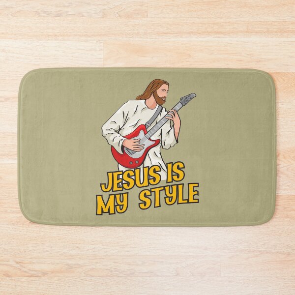 Item preview, Jesus Playing Electric Guitar designed and sold by ChristlikeMerch.