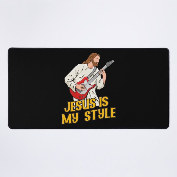 Item preview, Jesus Playing Electric Guitar designed and sold by ChristlikeMerch.