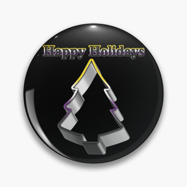 Item preview, Cookie cutter Tree LGBT Happy Holidays Non Binary Pride designed and sold by TheirChoice.
