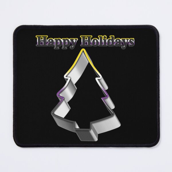 Item preview, Cookie cutter Tree LGBT Happy Holidays Non Binary Pride designed and sold by TheirChoice.