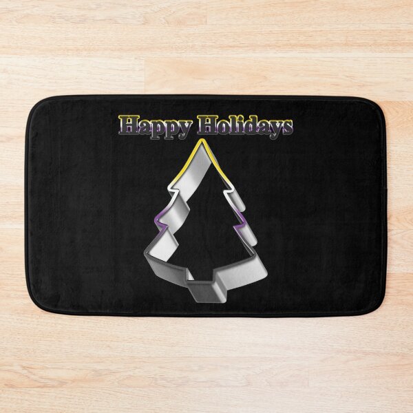 Item preview, Cookie cutter Tree LGBT Happy Holidays Non Binary Pride designed and sold by TheirChoice.