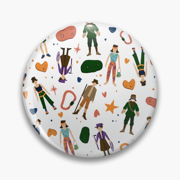 Item preview, Rock Climber Illustration Pattern designed and sold by kateillustrates.