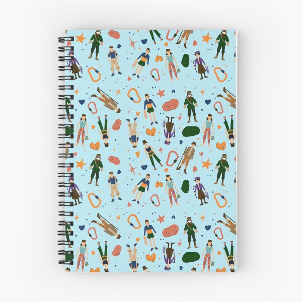 Item preview, Rock Climber Illustration Pattern Baby Blue designed and sold by kateillustrates.