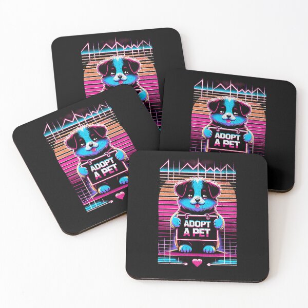 Item preview, 80's Synthwave - Adopt a Pet - (Vintage Grunge) designed and sold by AmorcitoDesigns.