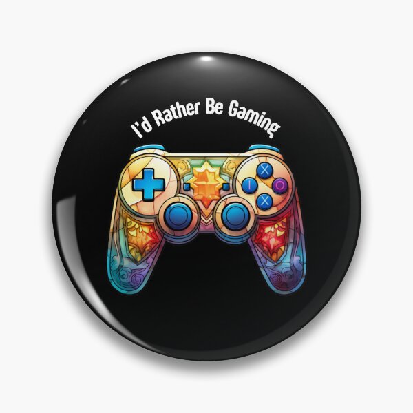 Item preview, I'd Rather Be Gaming (Stained Glass Style) designed and sold by stainedglass101.