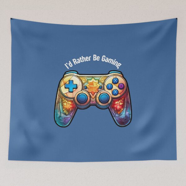 Item preview, I'd Rather Be Gaming (Stained Glass Style) designed and sold by stainedglass101.