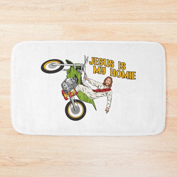 Item preview, Christ on a Bike - Jesus Dirt Biking designed and sold by ChristlikeMerch.