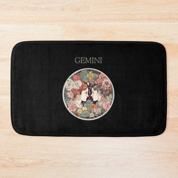 Item preview, Gemini Zodiac- Horescope/SunSign Theme  on black background designed and sold by CosmicNook1.