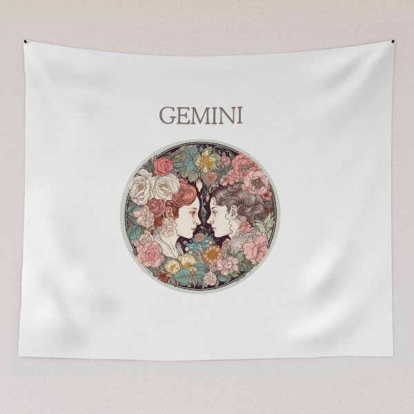 Item preview, Gemini Zodiac- Horescope/SunSign Theme  on white background designed and sold by CosmicNook1.