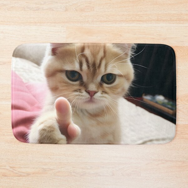 Item preview, Naughty kitten pointing finger - humorous cat designed and sold by inkArtistryfine.
