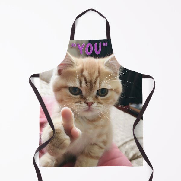 Item preview, Naughty kitten pointing finger - humorous cat designed and sold by inkArtistryfine.