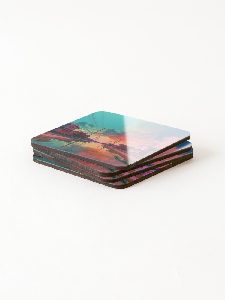 Thumbnail 4 of 5, Coasters (Set of 4), Parallel streets designed and sold by TeaPotStore.