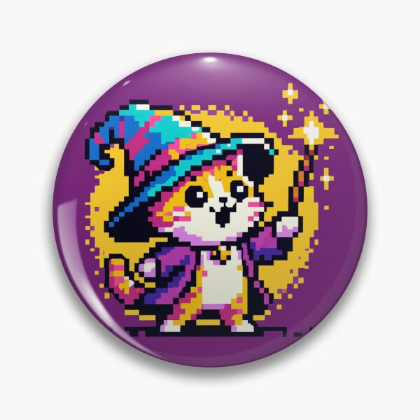 Item preview, Magical Cat Wizard: 8-Bit Spellcaster designed and sold by PixelPunkster.