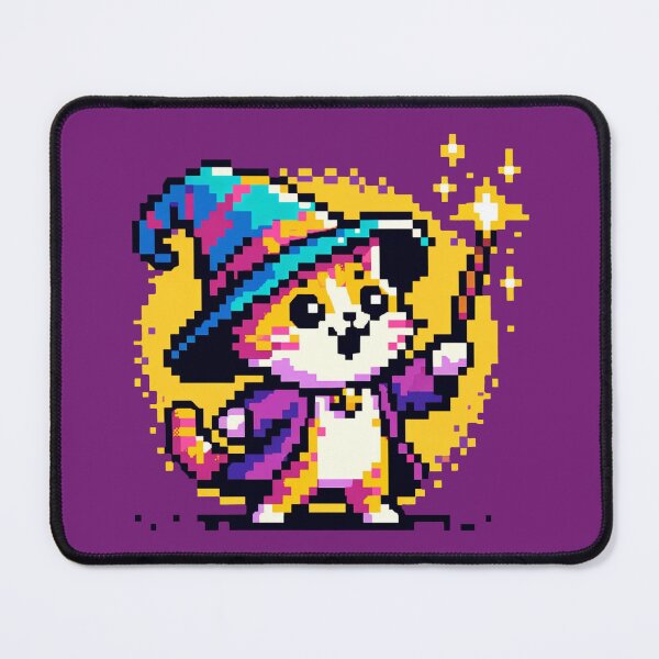 Item preview, Magical Cat Wizard: 8-Bit Spellcaster designed and sold by PixelPunkster.