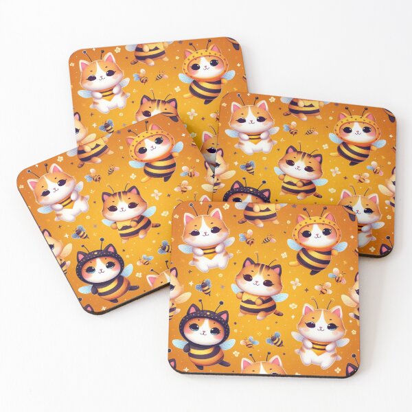 Item preview, Cute Cat In Bee Costumes designed and sold by FuzyFriendHaven.