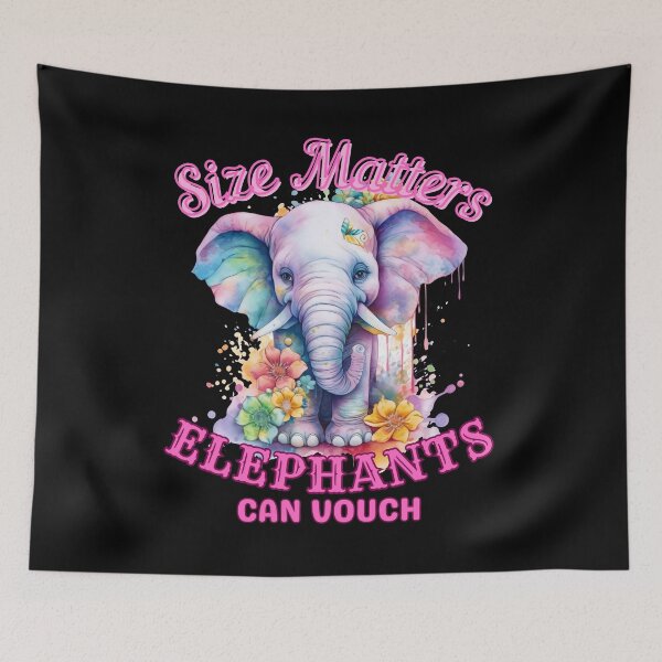 Item preview, Size Matters: Elephants Can Vouch. elephant head designed and sold by ElephantVibes.