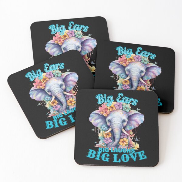 Item preview, Big Ears, Big Laughs, Big Love. funny elephant designed and sold by ElephantVibes.