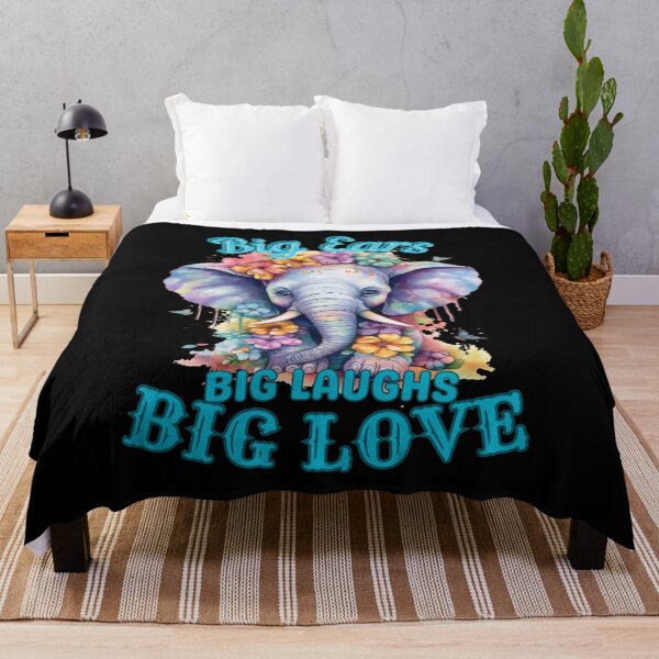 Item preview, Big Ears, Big Laughs, Big Love. funny elephant designed and sold by ElephantVibes.