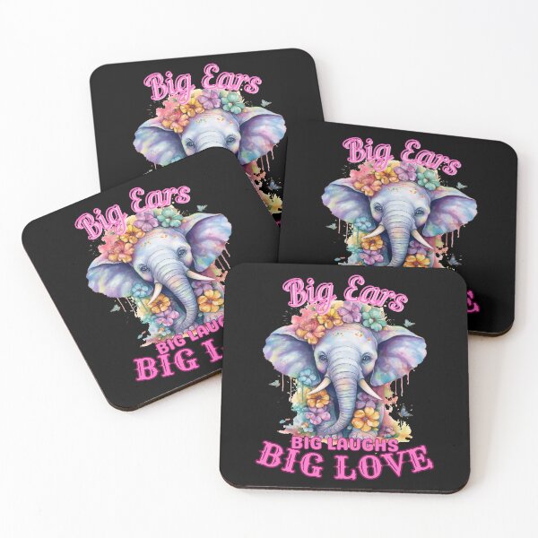 Item preview, Big Ears, Big Laughs, Big Love. elephant head designed and sold by ElephantVibes.