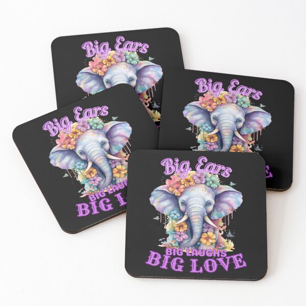 Item preview, Big Ears, Big Laughs, Big Love. elephant face designed and sold by ElephantVibes.
