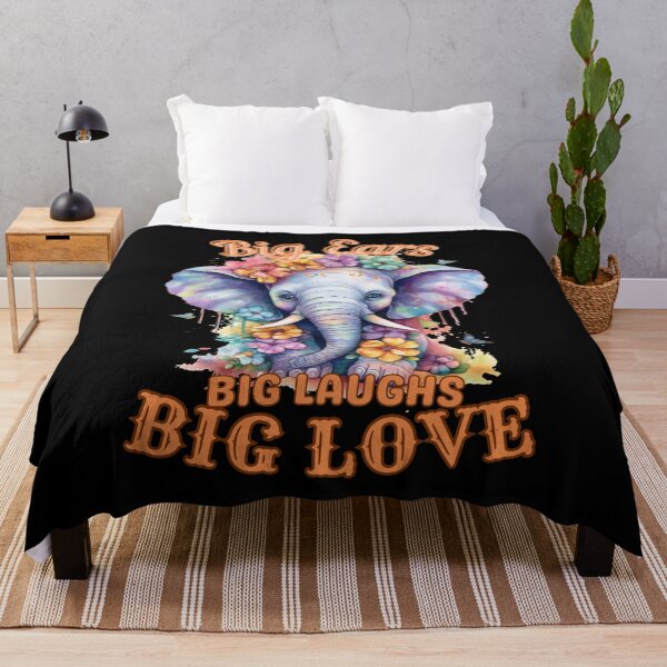 Item preview, Big Ears, Big Laughs, Big Love. elephant portrait designed and sold by ElephantVibes.