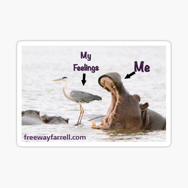 Hungry, hippo feelings Sticker