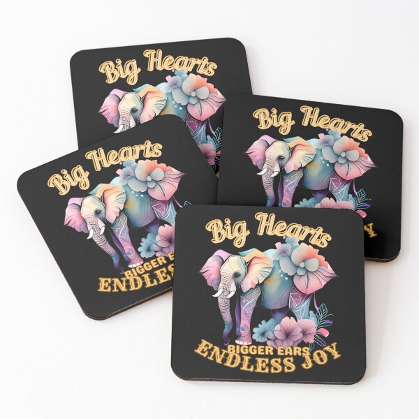 Item preview, Big Hearts, Bigger Ears, Endless Joy. elephant lover designed and sold by ElephantVibes.