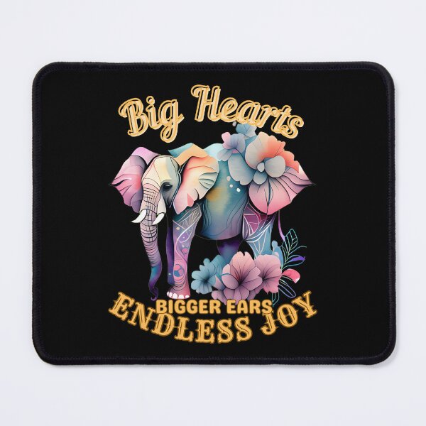 Item preview, Big Hearts, Bigger Ears, Endless Joy. elephant lover designed and sold by ElephantVibes.
