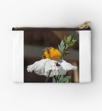 Bees & Bugs sharing a flower Studio Pouch