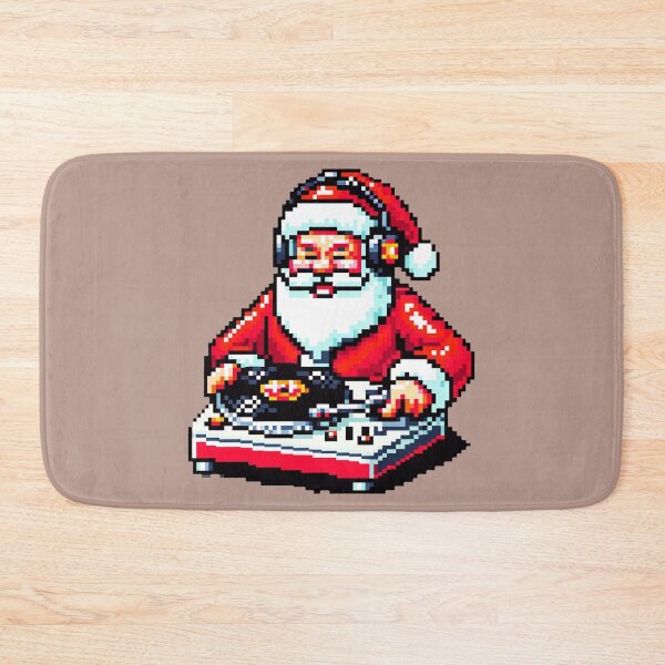 Item preview, 8-Bit Santa DJ: Retro Christmas Party Vibes designed and sold by PixelPunkster.