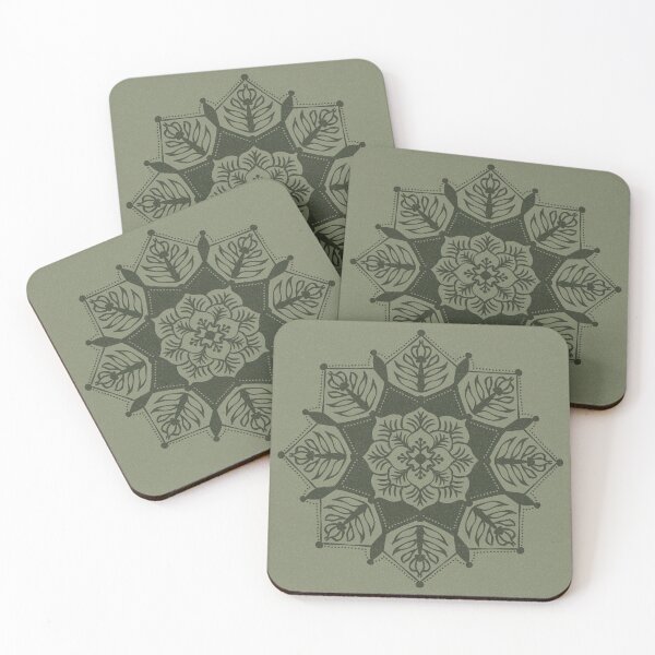 Item preview, Poinsettia Mandala - Sage + Pine designed and sold by Irene Estelle.
