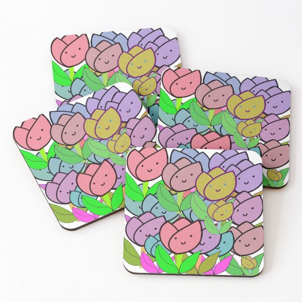 Item preview, Hand-drawn Happy Kawaii Tulips designed and sold by Victoria Rose.