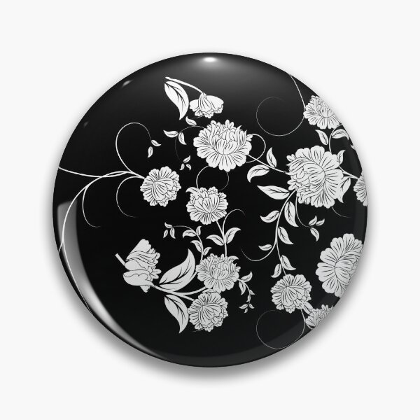 Aperçu de l'œuvre Motif floral noir créée et vendue par theTMdesigns.