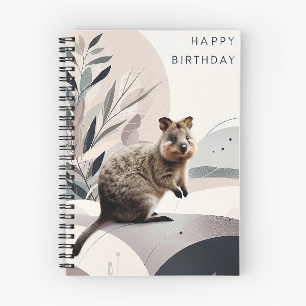 Item preview, Diseño de tarjeta contemporánea de feliz cumpleaños Quokka australiano lindo y elegante designed and sold by wildstraya.