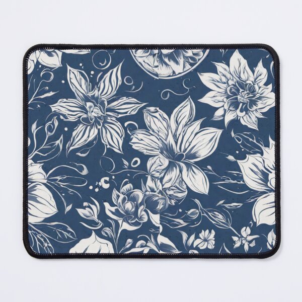 Item preview, watercolour blue flower pattern designed and sold by RidaSalArt.