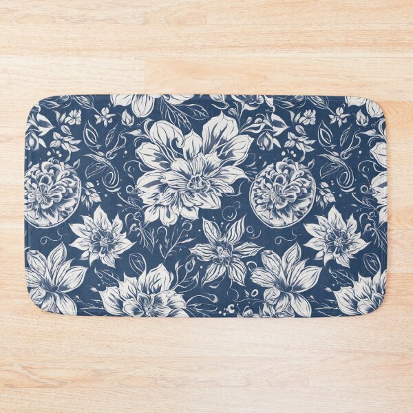 Item preview, watercolour blue flower pattern  designed and sold by RidaSalArt.