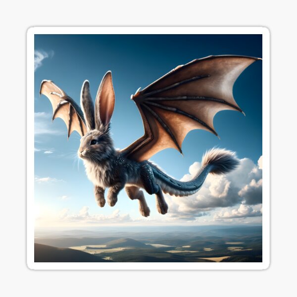 Fliegender Hasendrache #01 Sticker