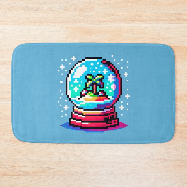 Item preview, Tropical Christmas Globe: 8-Bit Island Holiday designed and sold by PixelPunkster.